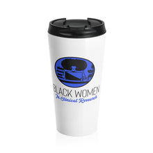 Load image into Gallery viewer, Blue and White Stainless Steel Travel Mug
