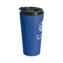 Load image into Gallery viewer, Blue and White Stainless Steel Travel Mug