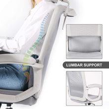 Load image into Gallery viewer, Office Chair, High Back Ergonomic Mesh Desk Office Chair with Padding Armrest and Adjustable Headrest -Gray