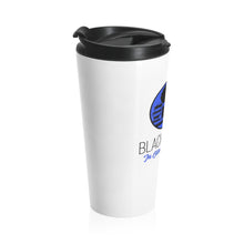 Load image into Gallery viewer, Blue and White Stainless Steel Travel Mug