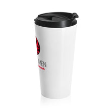 Load image into Gallery viewer, Red and White Stainless Steel Travel Mug
