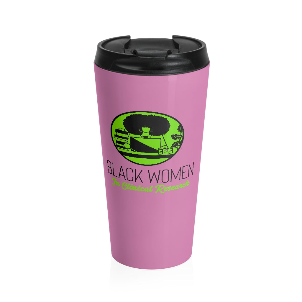 Pink and Green 2 Stainless Steel Travel Mug
