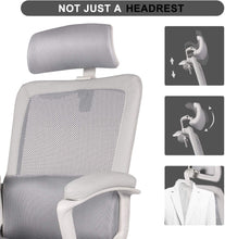 Load image into Gallery viewer, Office Chair, High Back Ergonomic Mesh Desk Office Chair with Padding Armrest and Adjustable Headrest -Gray
